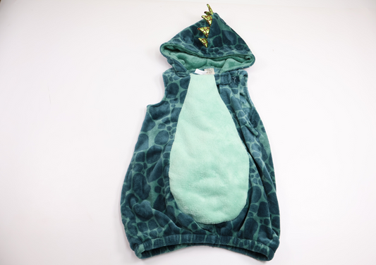 Krokodildräkt i fleece från Lindex - Storlek 92/98 - Grön