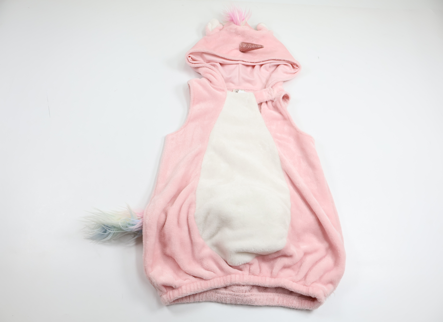 Enhörningsdräkt i fleece från Lindex - Storlek 92/98 - Rosa
