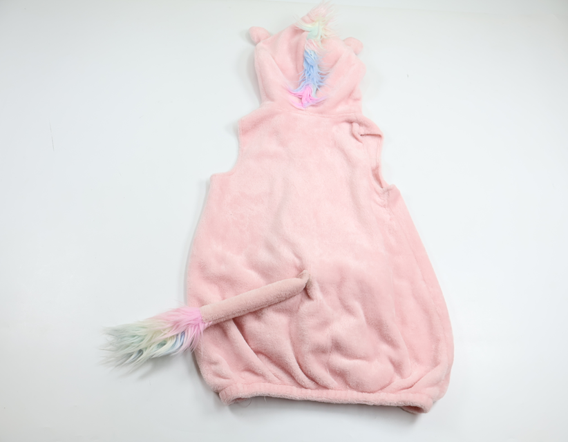 Enhörningsdräkt i fleece från Lindex - Storlek 92/98 - Rosa