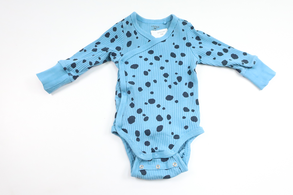 Ribbad omlottbody från Lindex - Storlek 50 - Blå