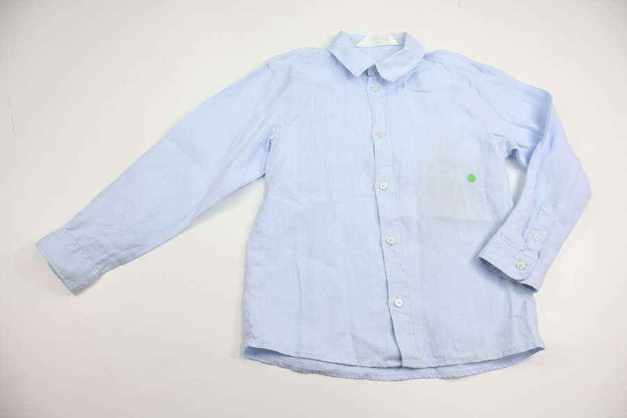 Skjorta i 100% lin från H&M - Storlek 122 - Blå