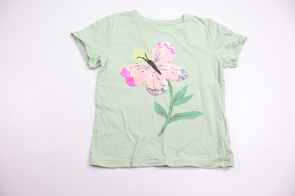 T-shirt med vändbara paljetter från H&M - Storlek 122/128 - Grön