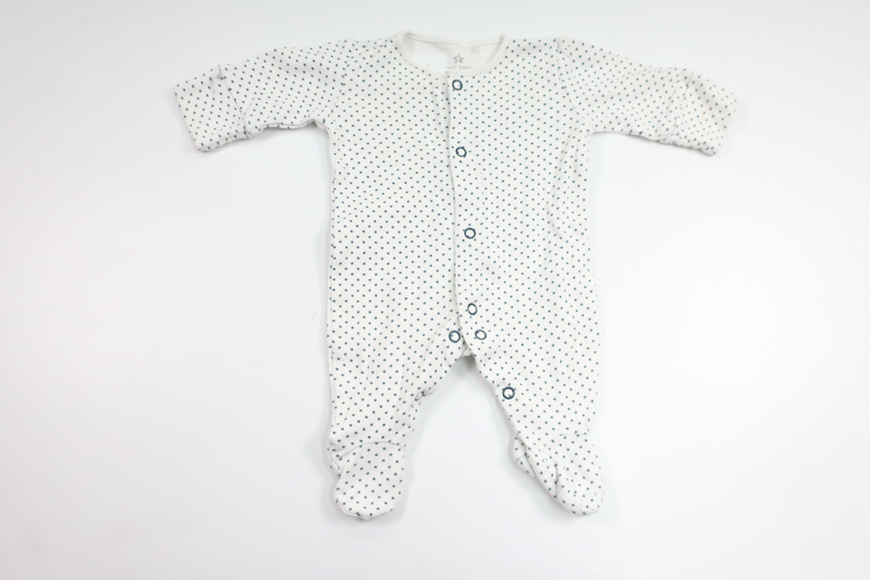 Pyjamas med stjärnor från Next - Storlek 50 - Vit