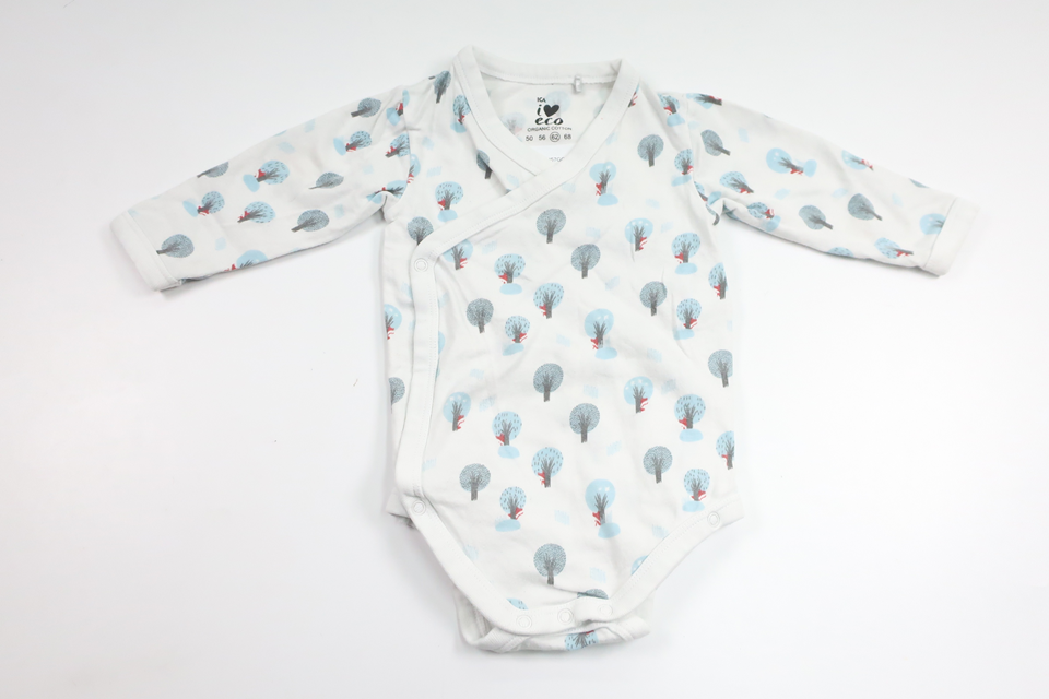 Wrap bodysuit from ICA I Love Eco - Size 62 - White