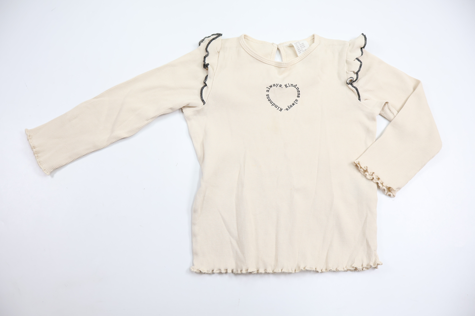 Ribbad tröja från H&M - Storlek 92 - Beige