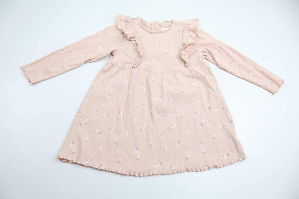 Ribbad klänning från Kappahl - Storlek 86 - Rosa