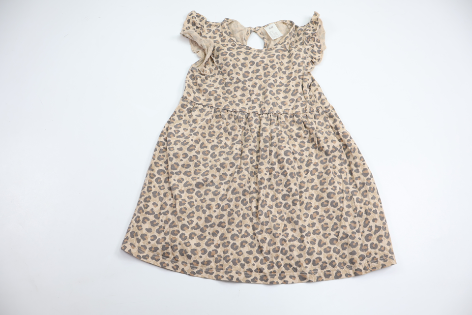 Leopardmönstrad klänning från H&M - Storlek 92 - Beige