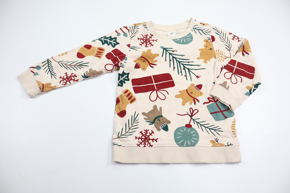 Sweatshirt från H&M - Storlek 98 - Benvit