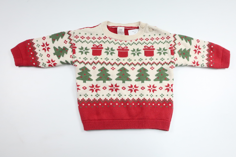 Stickad tröja från H&M - Storlek 68 - Röd