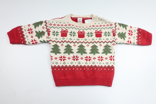 Stickad tröja från H&M - Storlek 68 - Röd