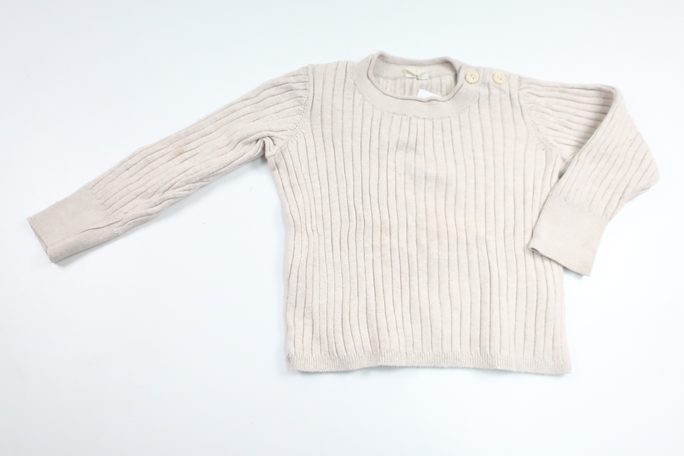 Ribbad tröja från Arket - Storlek 74/80 - Beige