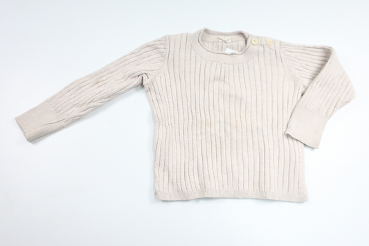 Ribbad tröja från Arket - Storlek 74/80 - Beige