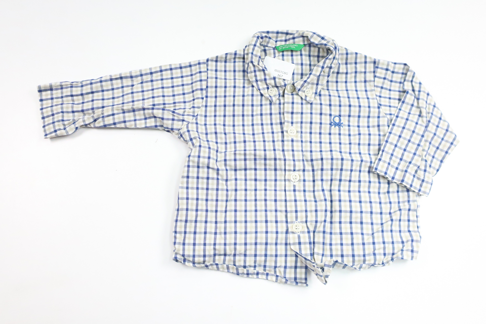 Rutig skjorta från United Colors of Benetton - Storlek 62/68 - Blå