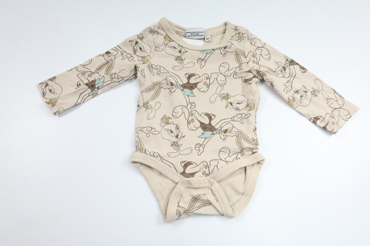 Body från Looney Tunes - Storlek 62 - Beige