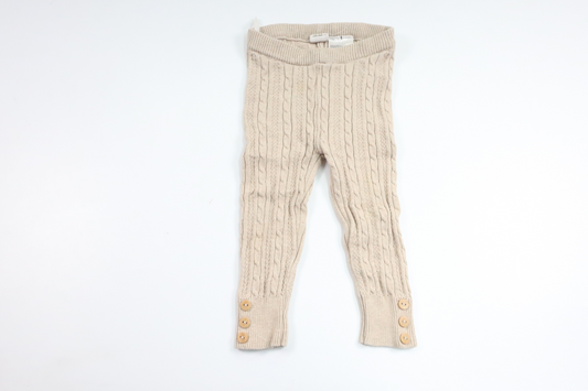 Stickade byxor från H&M - Storlek 74 - Beige