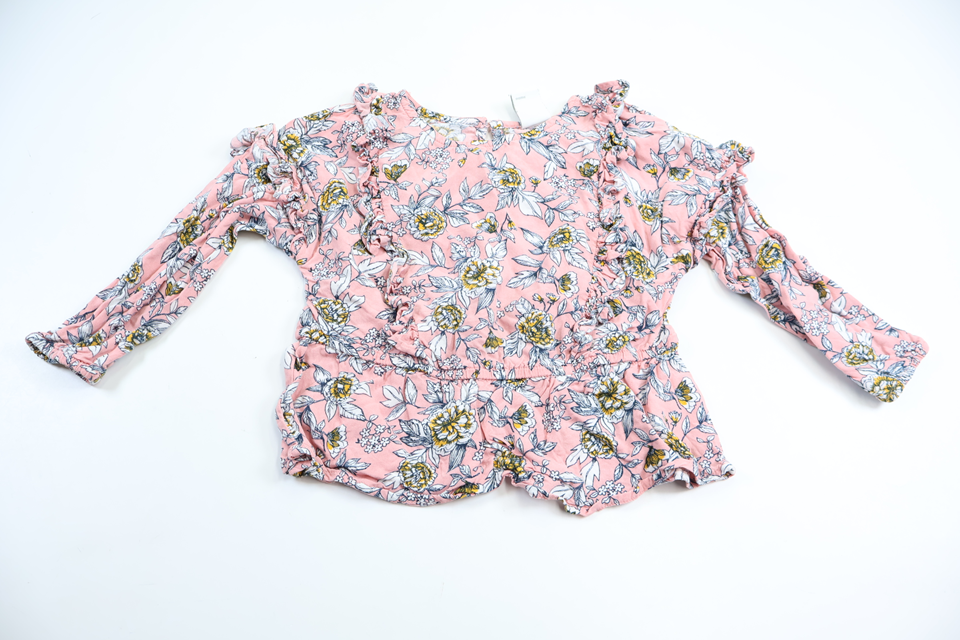 Blommig tröja från Lindex - Storlek 92 - Rosa