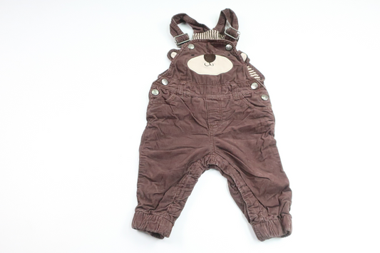 Fodrade hängselbyxor med nalle från H&M - Storlek 68 - Brun