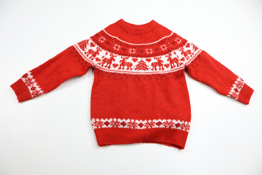 Stickad tröja från So Cute - Storlek 92 - Röd