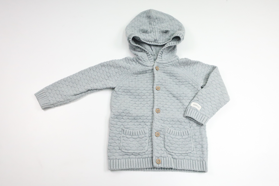 Stickad munkjacka från Newbie - Storlek 80 - Blå