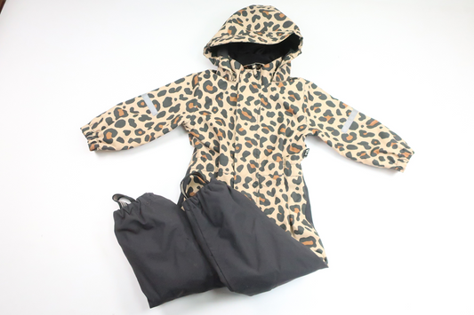 Leopardmönstrad overall från FIX by Lindex - Storlek 92 - Beige