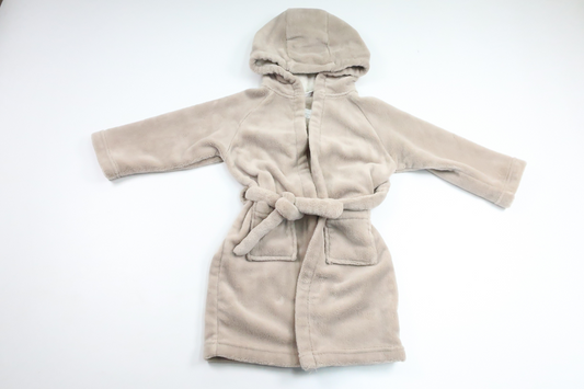 Badrock/Morgonrock i fleece från Libero - Storlek 86/92 - Beige