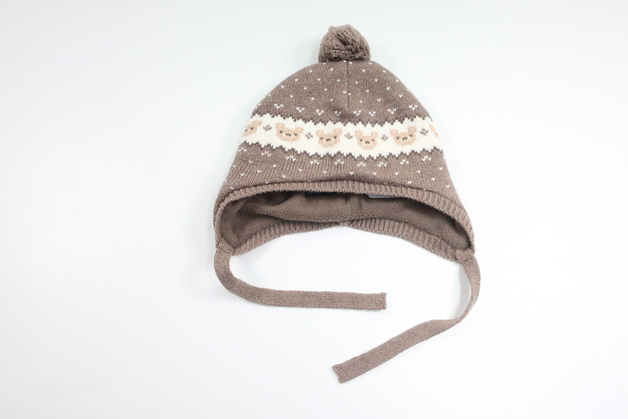 Fleecefodrad mössa från H&M - Storlek 98/104 - Beige