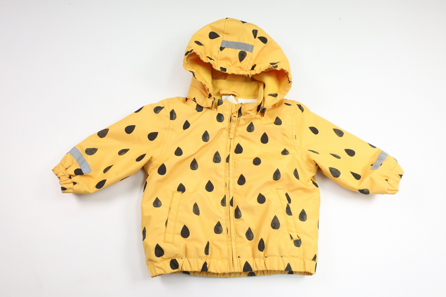 Fleecefodrad skaljacka från Lindex - Storlek 74 - Gul