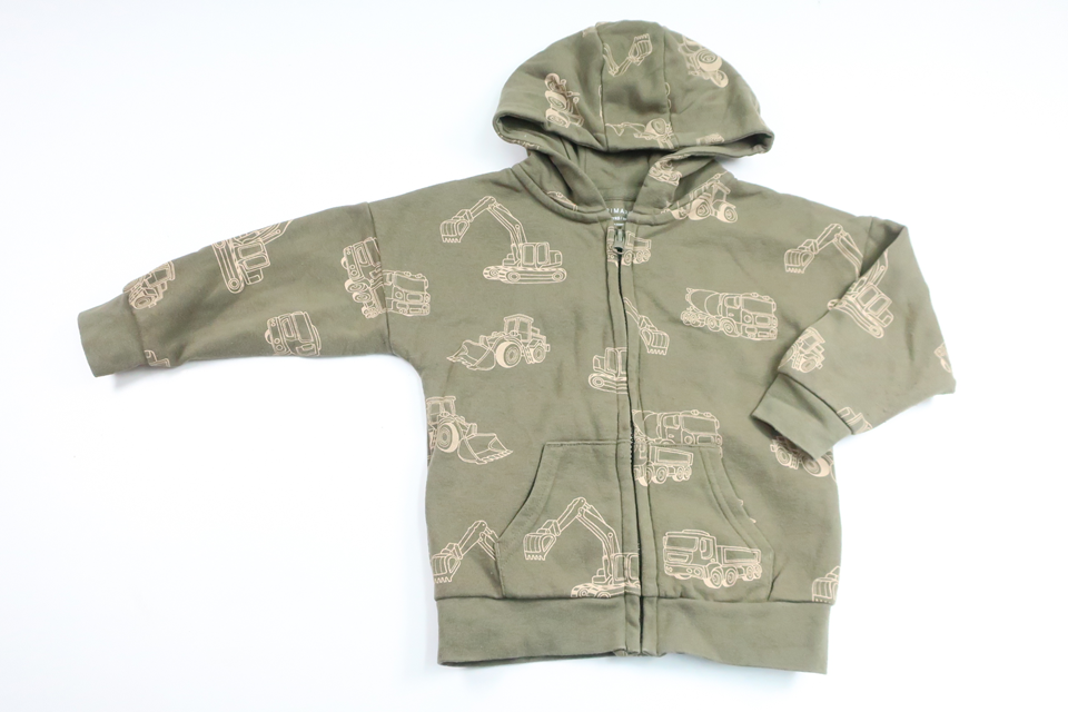 Munkjacka med traktorer från Primark - Storlek 98 - Grön
