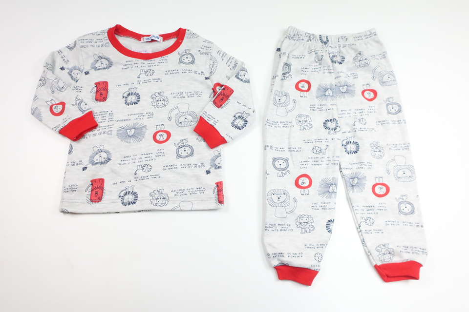 Tvådelad pyjamas från OK Yanus - Storlek 86/92 - Grå
