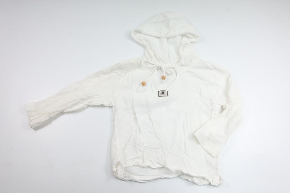 Tunt tröja med luva från Okänt - Storlek 98/104 - Vit