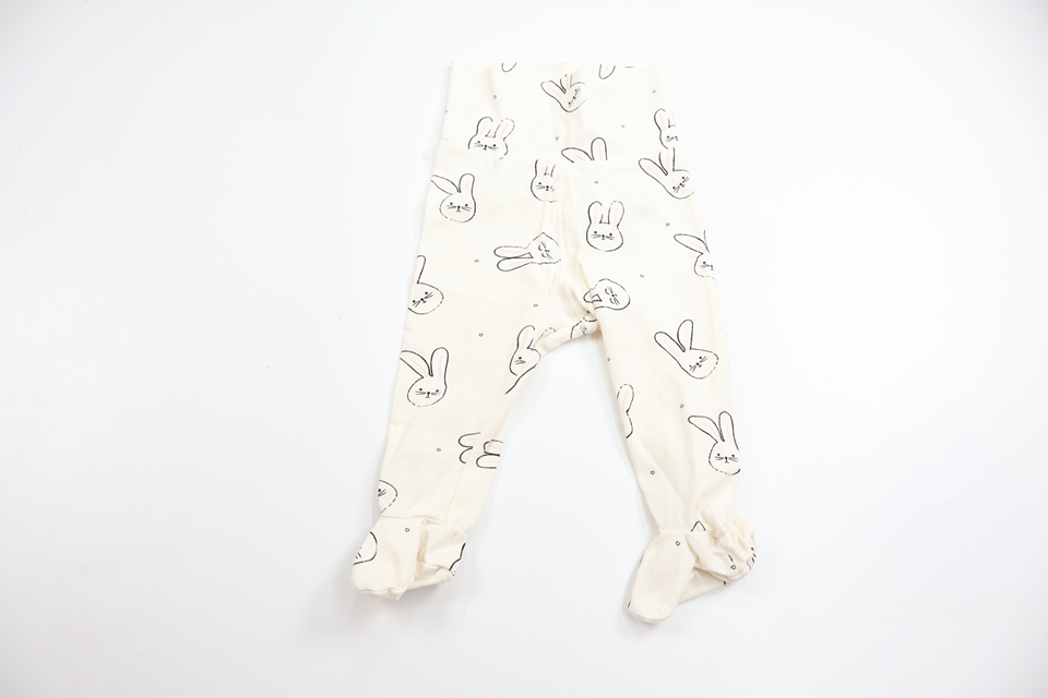 Byxor med kaniner från H&M - Storlek 62 - Vit