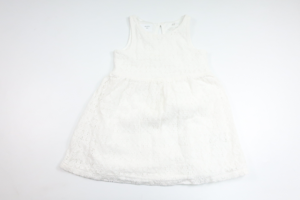 Spetsklänning från H&M - Storlek 92 - Vit