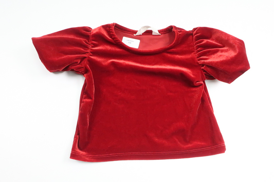 Tröja i velour från H&M - Storlek 92 - Röd