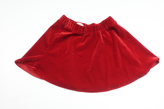Kjol i velour från H&M - Storlek 92 - Röd