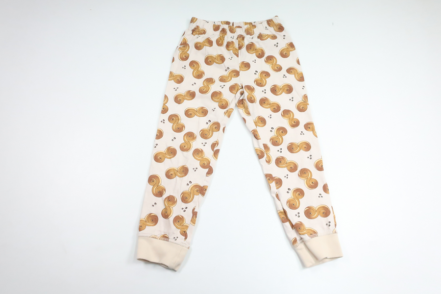 Pyjamas byxor med lussekatter från Okänt - Storlek 98/104 - Beige