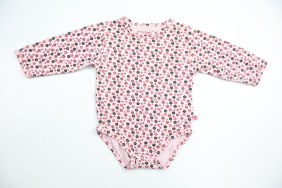 Blommig body från Fixoni - Storlek 62 - Rosa
