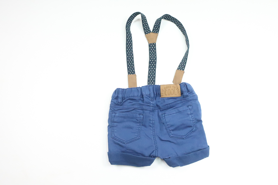 Hängselshorts från H&M - Storlek 74 - Blå
