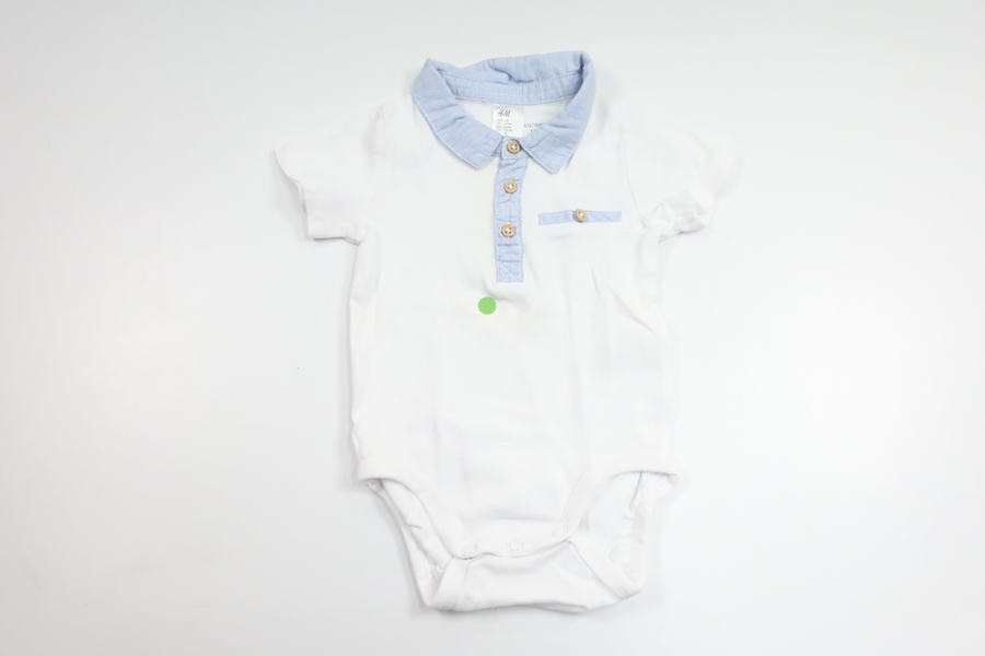 Pikétröja från H&M - Storlek 74 - Vit