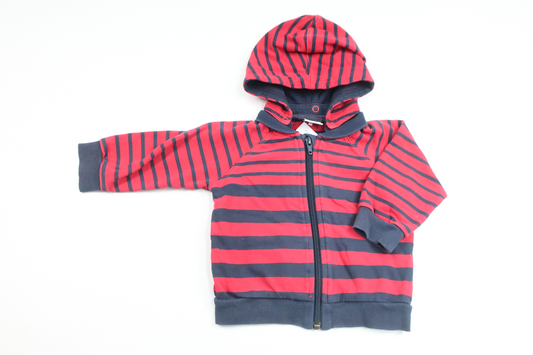 Randig munkjacka från Polarn o. Pyret - Storlek 74 - Röd