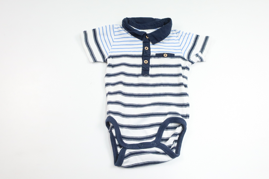 Randig pikébody från H&M - Storlek 68 - Vit