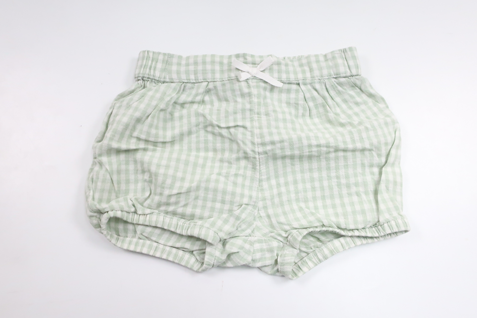 Rutiga shorts från H&M - Storlek 80 - Grön
