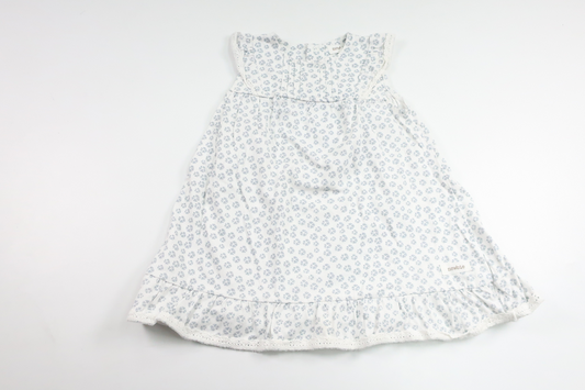 Blommig klänning från Newbie - Storlek 86 - Vit