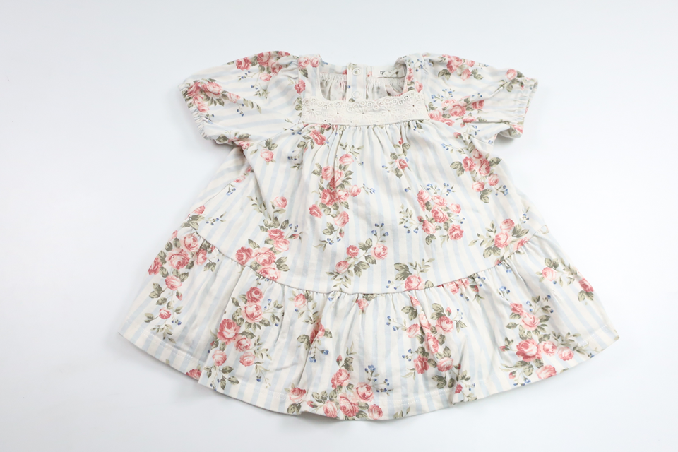 Blommig klänning från Newbie - Storlek 62 - Blå