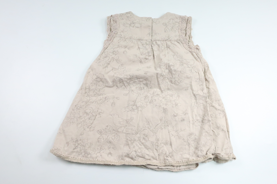 Blommig klänning från Newbie - Storlek 86 - Beige