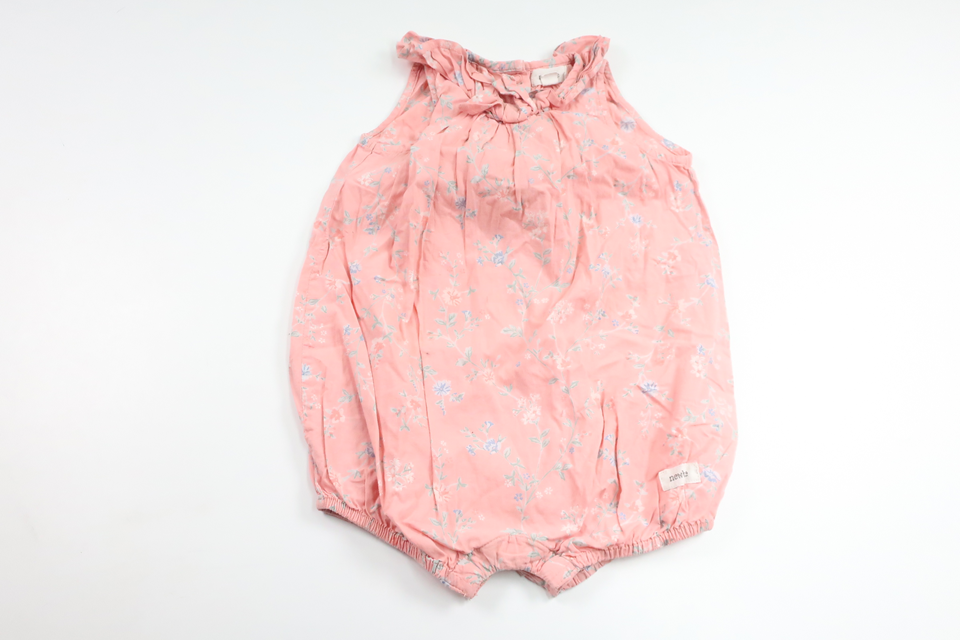 Blommig jumpsuit från Newbie - Storlek 80 - Rosa