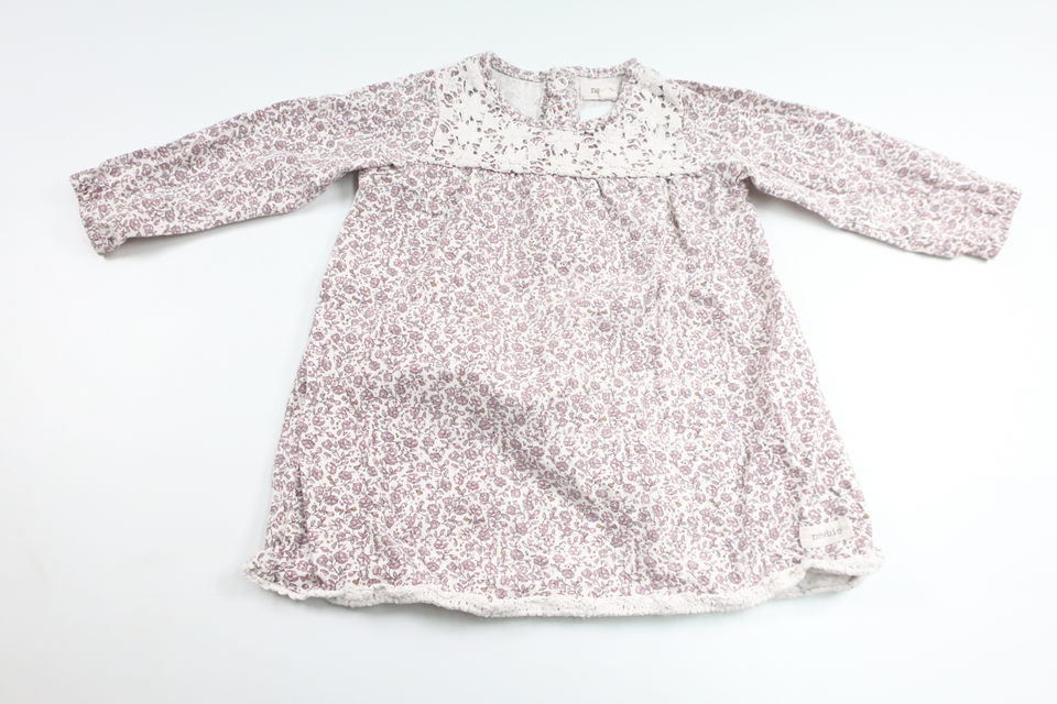 Blommig klänning från Newbie - Storlek 86 - Lila