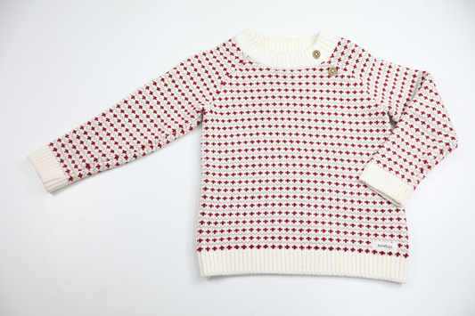 Stickad tröja från Newbie - Storlek 98/104 - Benvit