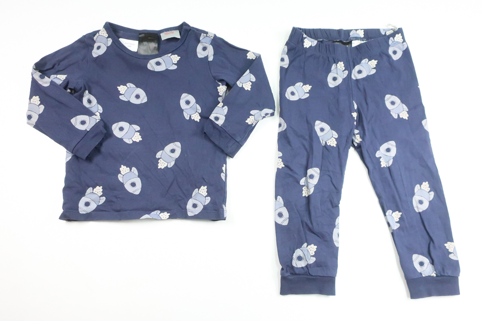 Tvådelad pyjamas från H&M - Storlek 86 - Marinblå