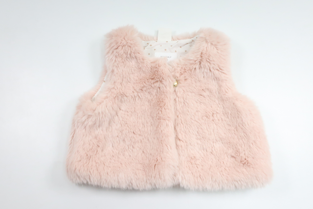 Väst i fuskpäls från H&M - Storlek 74 - Rosa
