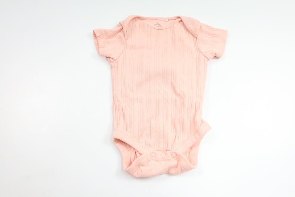 Ribbad body från Next - Storlek 62/68 - Rosa
